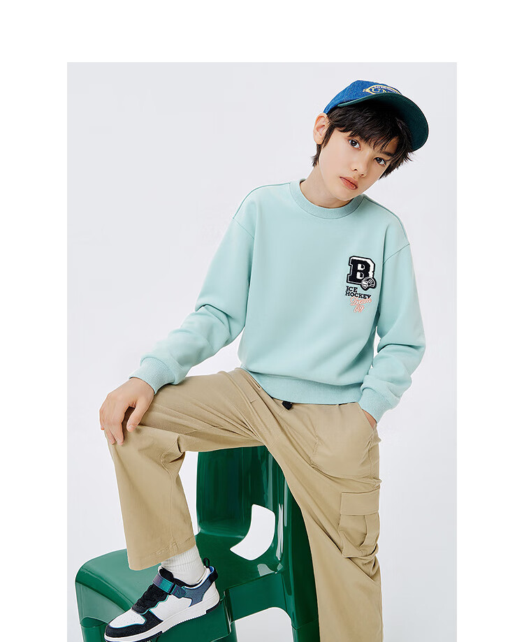 BALABALA Boys' Sweatshirt, Children's Autumn And Winter Top, Fleece-Lined Trendy [Designer SICO] 4
