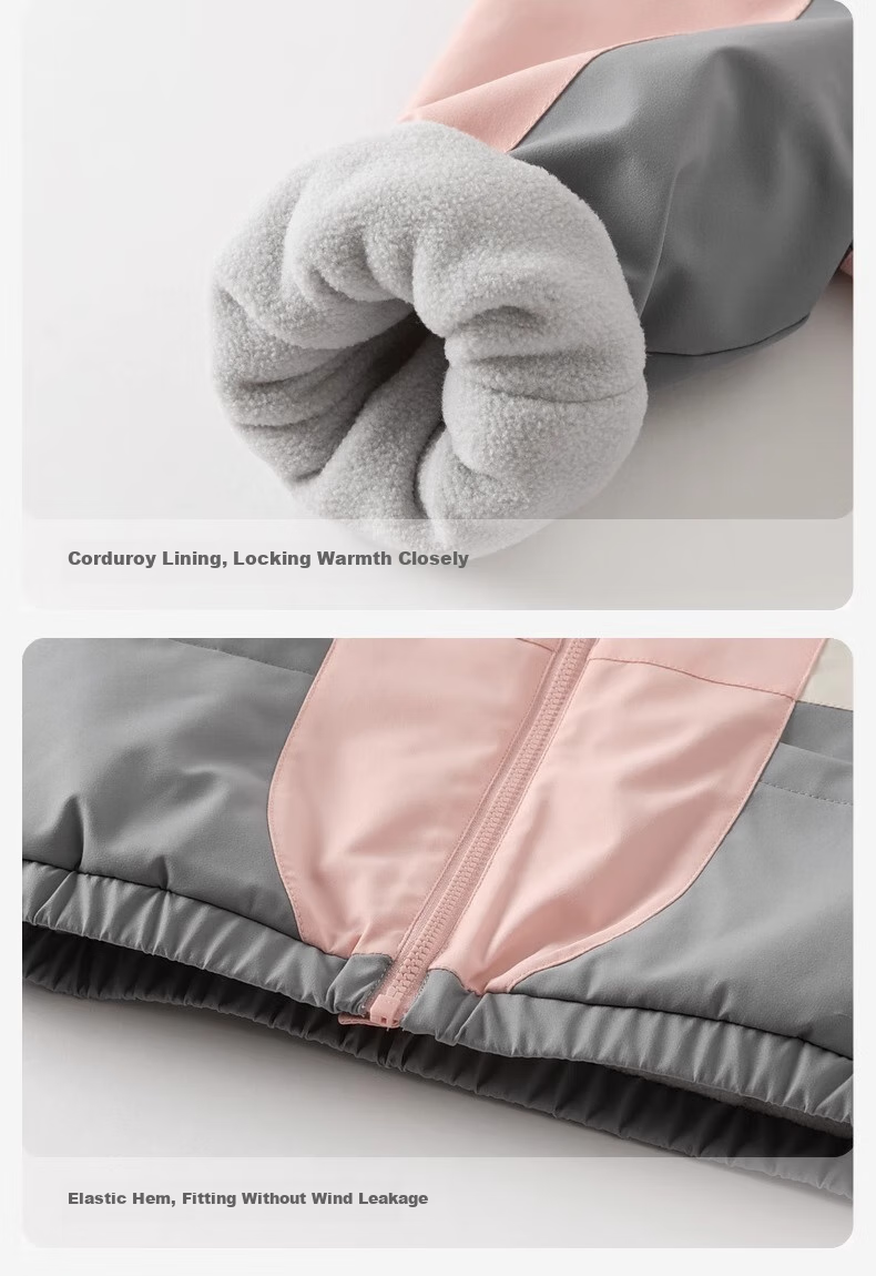 DAVE & BELLA Children's Triple-Protection Jacket Autumn Outerwear for Girls And Boys Outdoor Hooded Long-Sleeve Windbreaker 4
