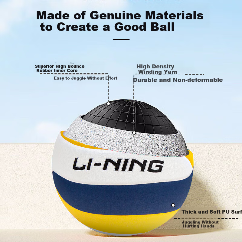 Li-Ning Volleyball Size 5 for Middle School Entrance Exam, Specialized for Teenagers And Adults, Hard Shell Soft Leather Training Standard Exam Ball for Men And Wome