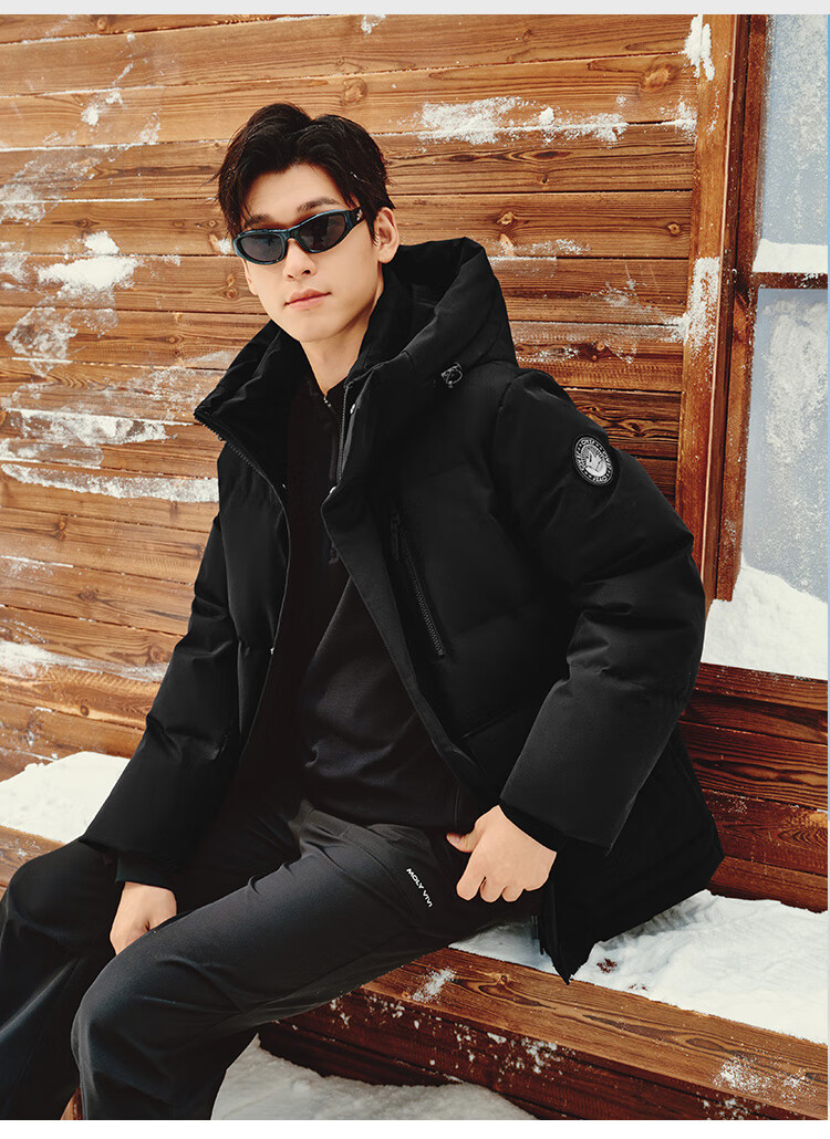 JD Original [New Product Launch] Goose down Jacket for Men And Women, Ultra-Cold Imported 95% White Goose down Long Coat, Oatmeal Color, XL Size 23
