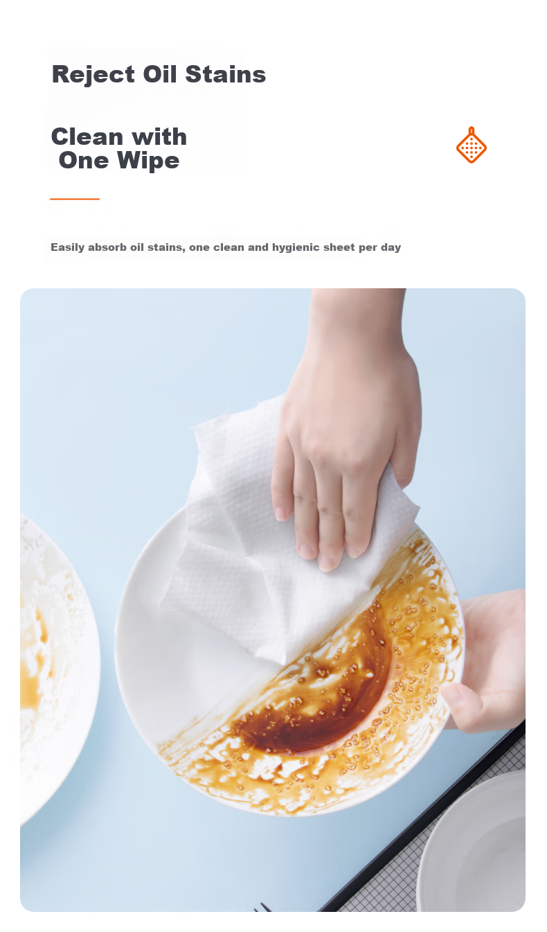 MENGTING Disposable Wipes, 150 Sheets, Thick Non-Woven Fabric, for Home Kitchen Use, Absorbent And Oil-Absorbing Dishwashing Cloths 4