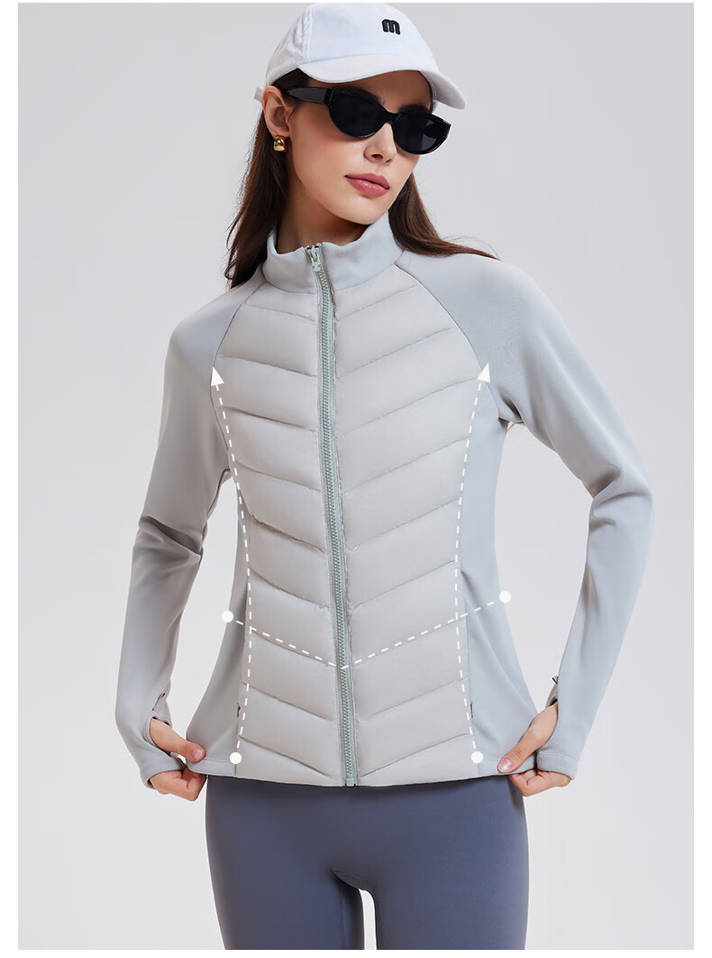 Cosleaf Lightweight Women's Down Jacket New National Standard 95% Goose Down Outdoor Warm Running Sports Slim Fit Yoga Top 3