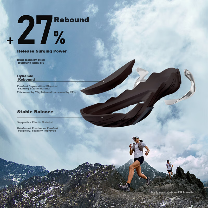KAILAS FUGA [Xin Zhilei's Choice] DU 2 Big Slope King Kai Le Stone Breathable Shock-Absorbing Low-Top Trail Running Shoes for Wome