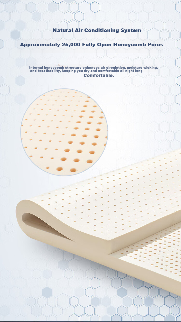 AiSleep Thai Natural Latex Mattress Pad, Foldable Tatami Mat, 93% Latex, 1.5x1.9 Meters 9