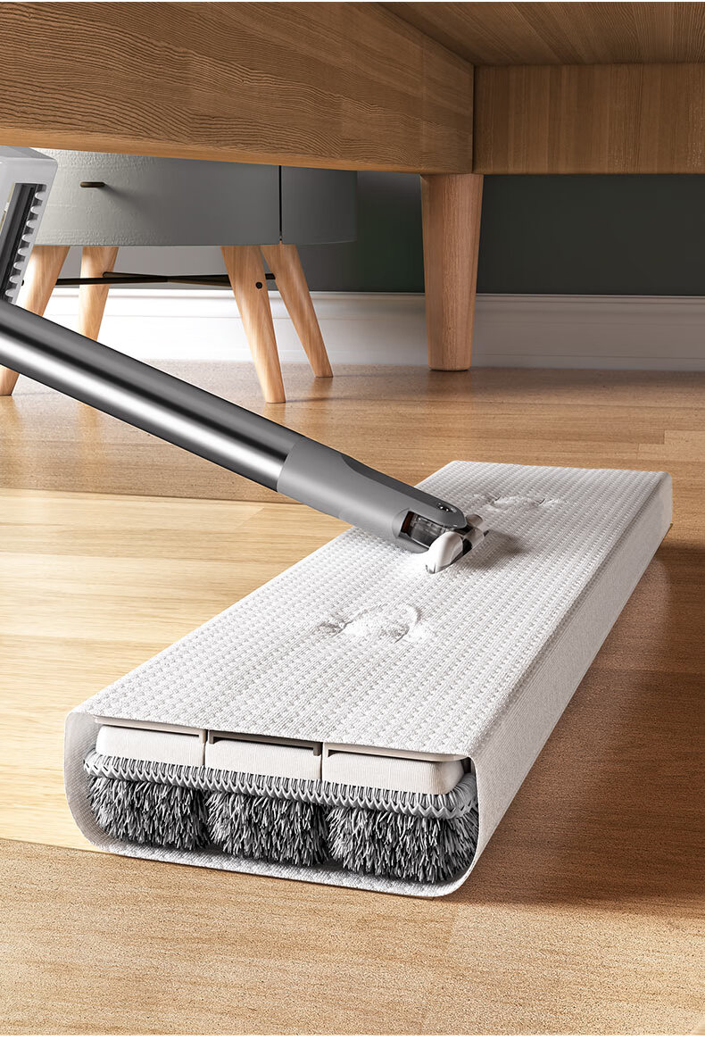 Mayflower Flat Mop 42CM with 138CM Handle, 2 Cloths, Built-in Water Scraper, Hands-Free Wash, Dual Wet and Dry Use 19