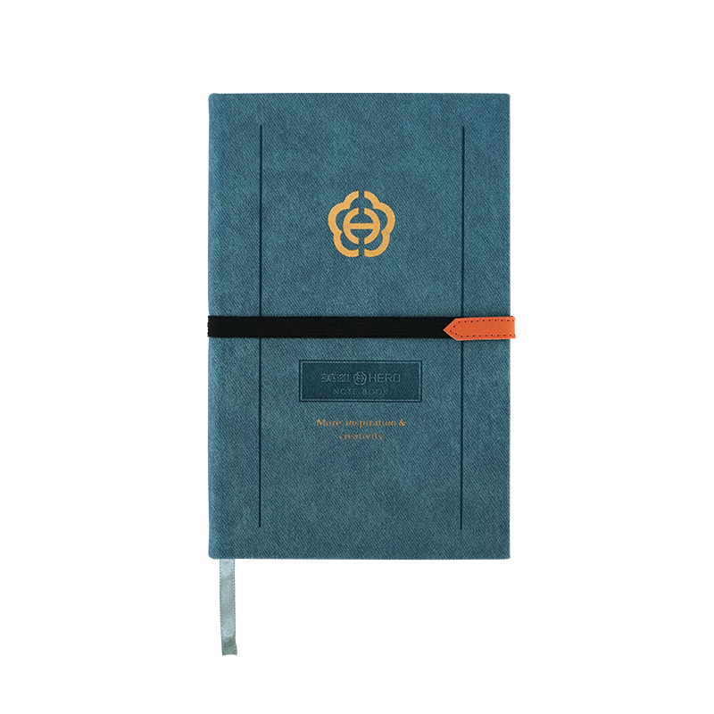 HERO New A5 Business Notebook Thickened Hard Cover Soft Leather Simple High-End Gift Meeting Portable Office Stationery Lined Detachable Diary Journal Binder