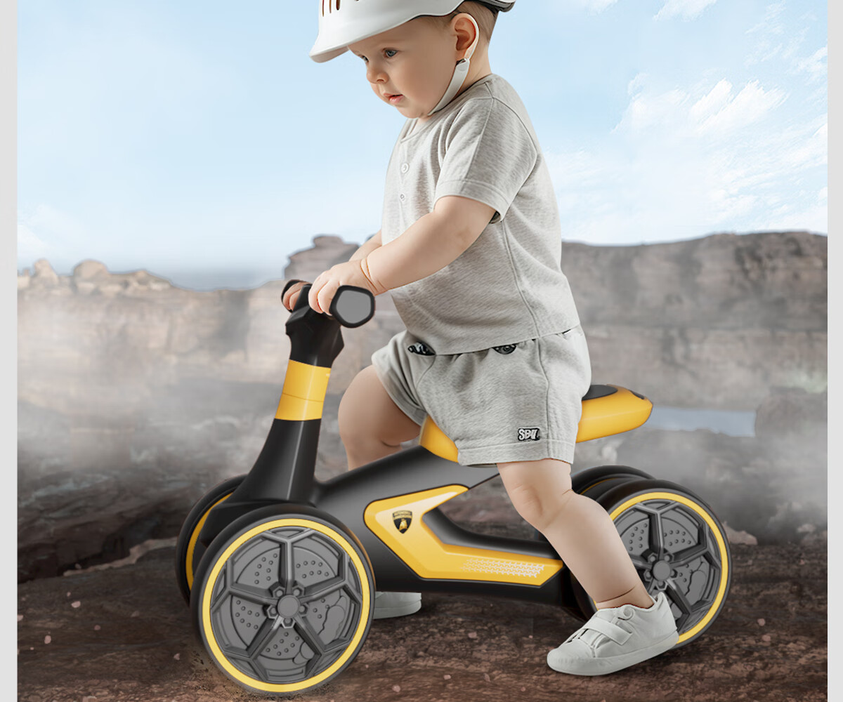 AUTOMOBILI LAMBORGHINI Kids Balance Bike for 1-3 Years Old Boys and Girls Birthday and New Year Gift Toddler Walker Scooter 4