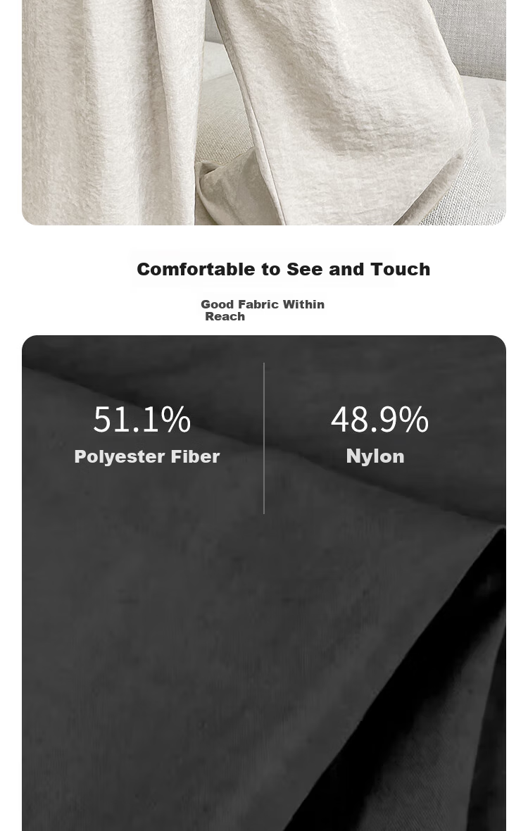BOPRUIEY High-Waisted Cream-Colored Yamamoto-Style Pants for Women, Spring And Summer 2026 Latest Style, Lazy Casual Straight Wide-Leg Trousers 5