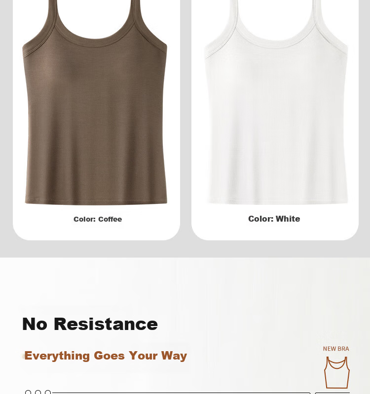 LangSha Wireless Bra Vest for Women with Built-in Chest Pad, One-piece Innerwear, Plus Size, Sexy, Versatile, High Elasticity, Breathable Camisole 14