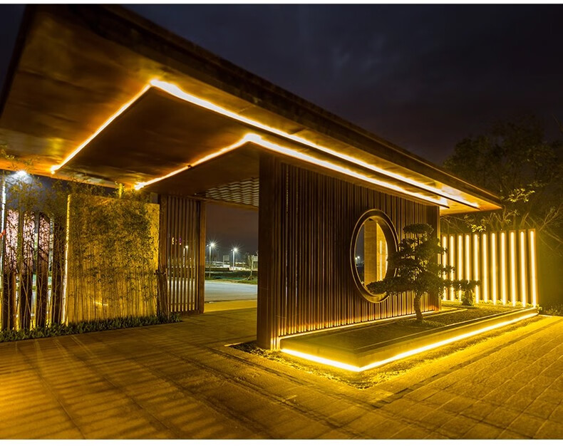 Fanyao Round Ultra-Bright LED Strip Light Villa Exterior Wall Decoration Outdoor Waterproof White Light Outdoor Engineering Lighting 220V 15