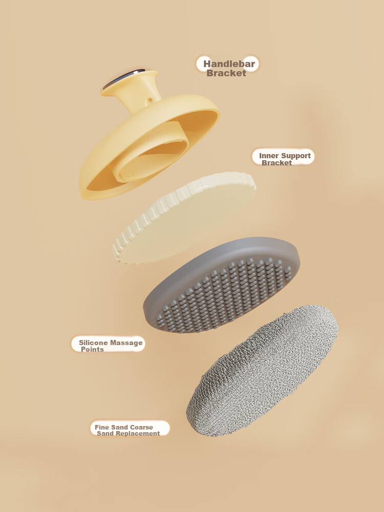 LINGCHEN Exfoliating Washcloth, Painless Bath Scrubber, Powerful Mud Removal Tool for Back, Coarse And Fine Sand for Exfoliation, Dead Skin Removal Bathing Aid 1