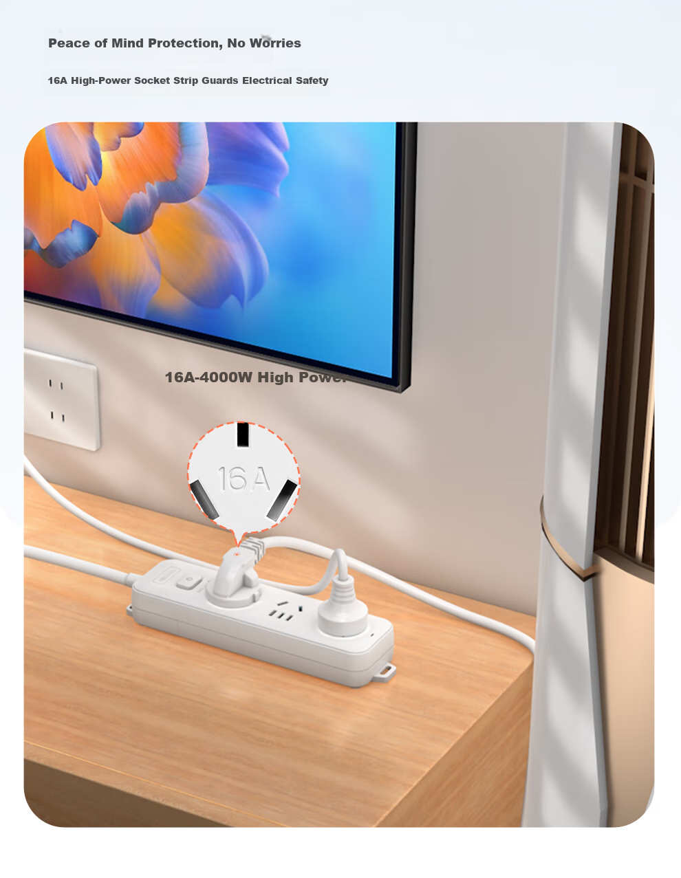 NVCleishidiangong New National Standard 8-Outlet 3-Meter Power Strip, Extension Cord, Socket Board, EP482 7