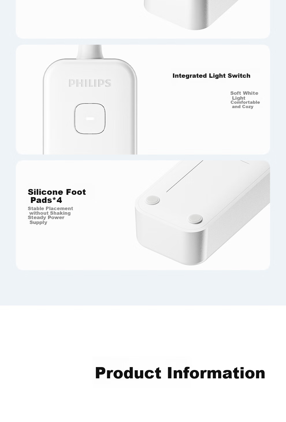PHILIPS 4-Port 20W Cube Travel Power Strip with US Standard Adapter Socket Converter for USA Canada Japan Philippines Thailand 10