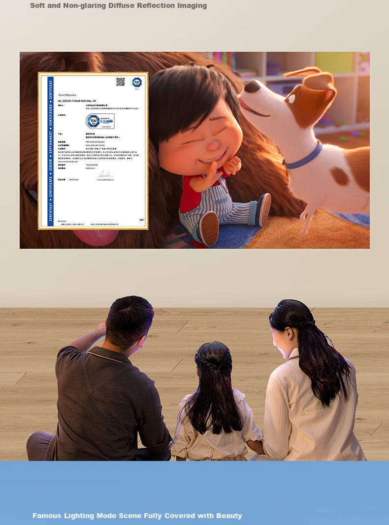 Dalunaladingshendeng Smart Projector X30Pro+, [Limited Time Subsidy], Ultra-Short Throw, Bedroom Home Use, Ultra-High Definition TV, Home Theater Screen Casting, Hundred-Inch Large Screen, Ceiling Light Projector 11