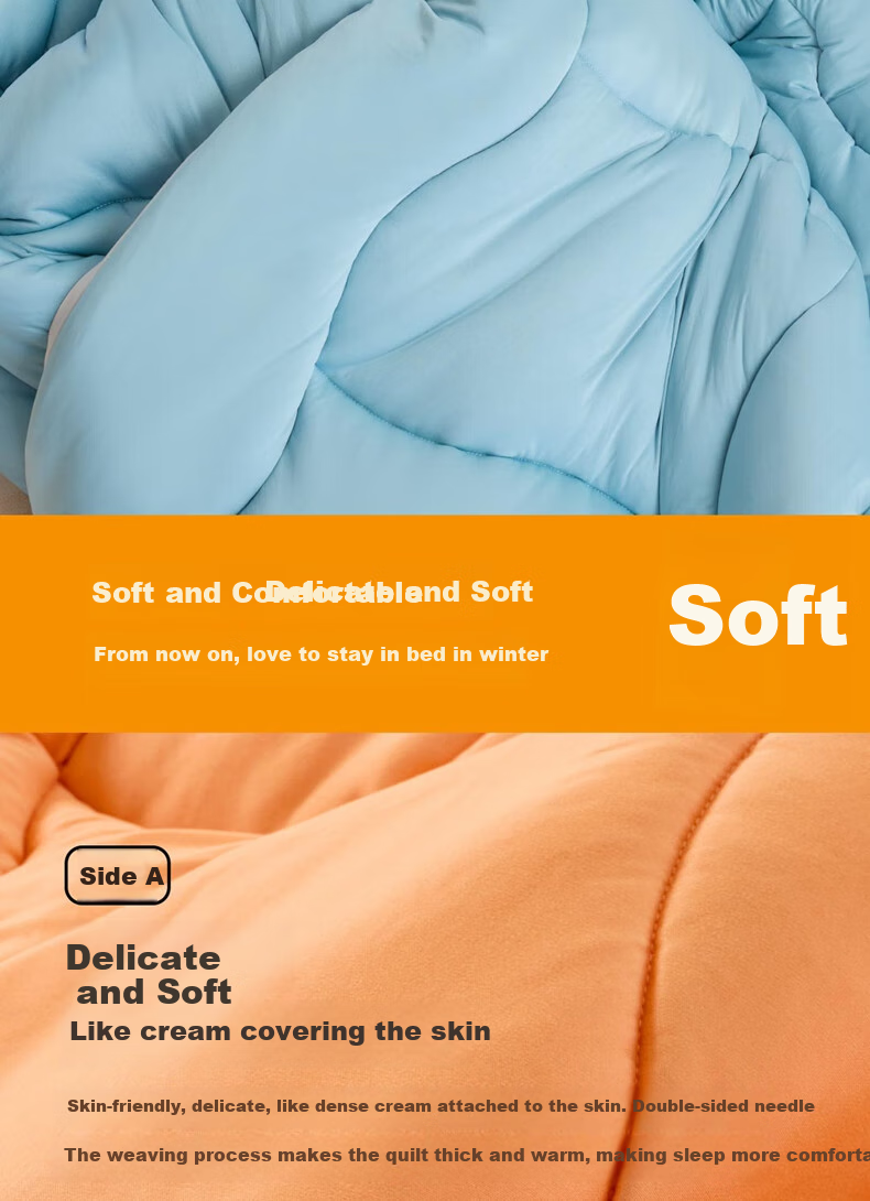 8H Heat-Retaining Antibacterial Class A White Flame Fiber Lazy Quilt Core, Spring And Autumn Comforter 4.1 Jin, 200*230cm, Blue 8
