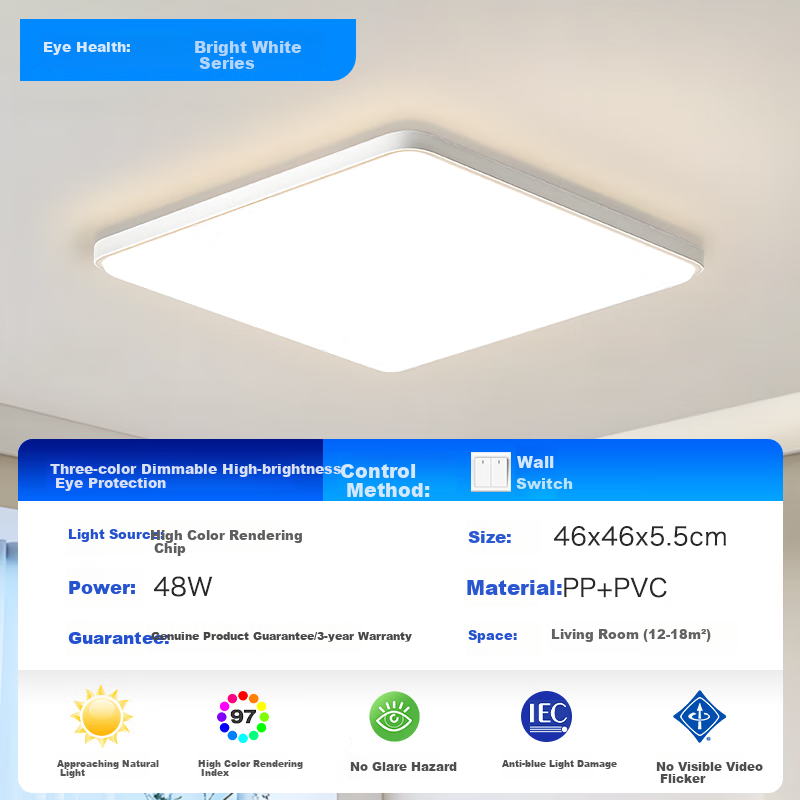 Потолочный светильник MICOE LED, современный минималистичный дизайн, для спальни, гостиной, балкона, коридора, столовой, 46 см, 48 Вт