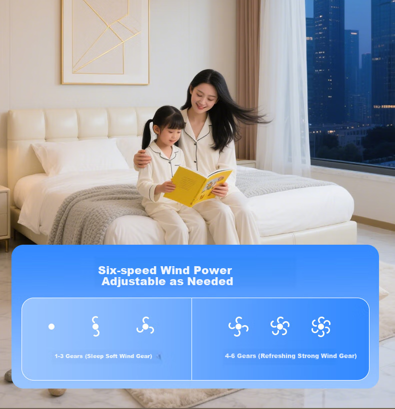HSOS AI Voice-Controlled Smart Invisible Fan Light for Bedroom And Dining Room, Ceiling-Mounted Quiet Variable-Speed Electric Fan Pendant Light 20