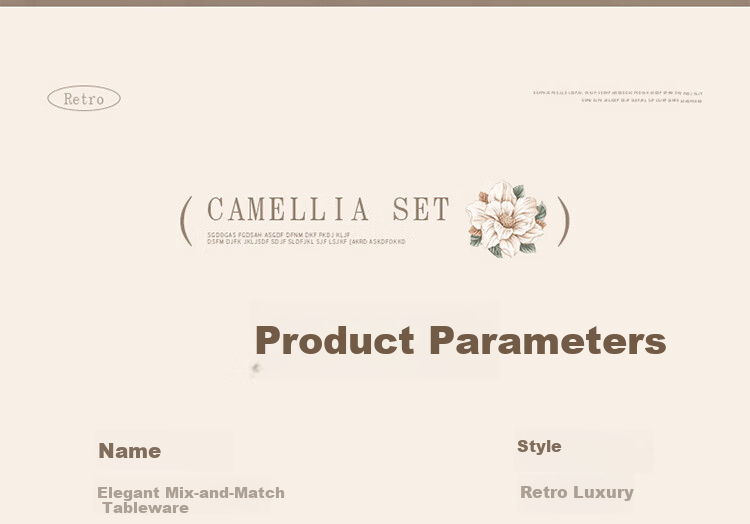CERAMICS Family Reunion Plate Set, Round Table Plates, Home Dining Utensils, Complete Set of Plates, 9-Piece Camellia Gift Box Set for Mid-Autumn Festival 12