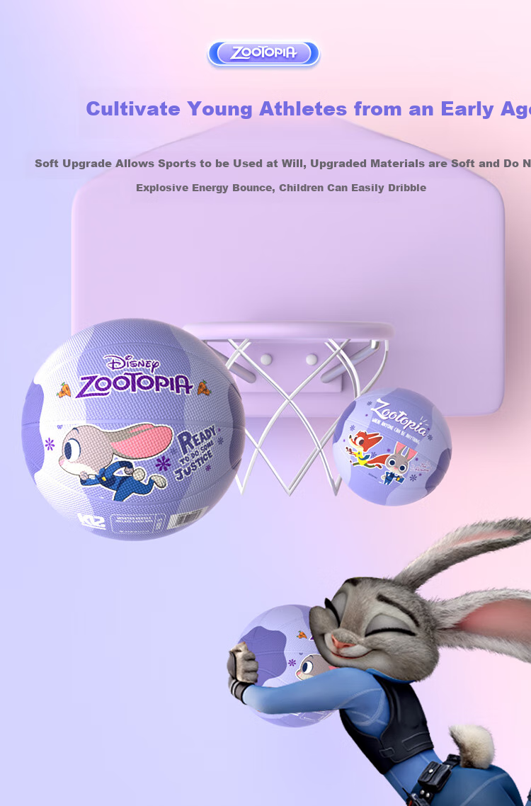 Disney Basketball, Size 5 Outdoor Wear-Resistant Rubber Ball, Kindergarten And Youth Girls' Gift, DAA20201 Froze 2