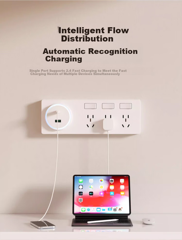 AUX 86-Type Expandable Socket Kitchen Extension Multi-function Converter Concealed Household Switched Power Strip 21-Hole Rightward Expansion White 4