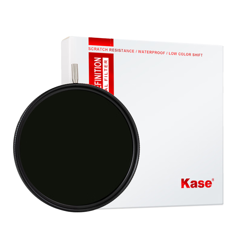 Kase Neutral Density Filter AGC Adjustable ND3-1000, 1.5-10 Stops, 77mm ND Filter, Low Color Density Filter, Long Exposure Water Flow Slit Slow Shutter AGC Network Versio