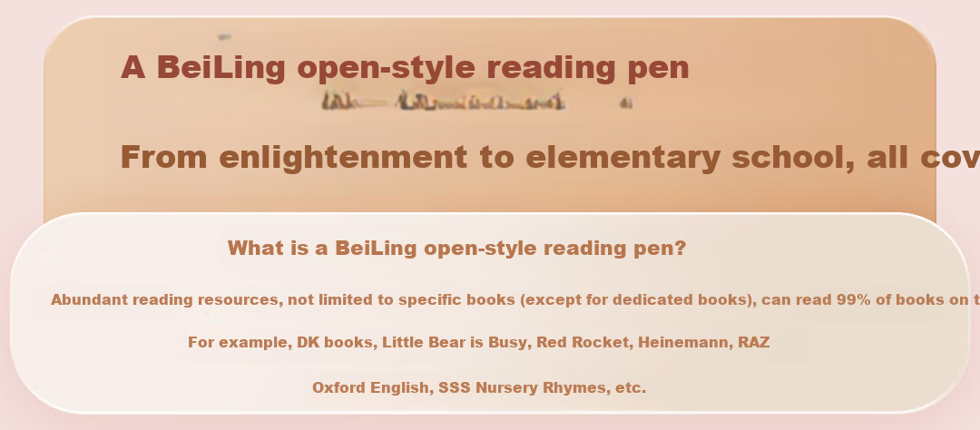 Bei Lin Open-Ended Reading Pen, Early Childhood Cognitive Development Toy for Ages 0-3, RAZ Universal Toy, Birthday Gift for Boys And Girls 1