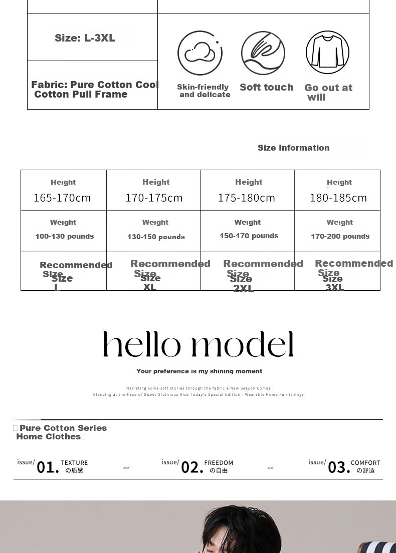 Ziyouxi Men's Pajamas Spring And Summer Pure Cotton Comfortable Home Wear Set, Wearable Outside, Turn-Down Collar, Simple Casual Cardigan Long Style 7