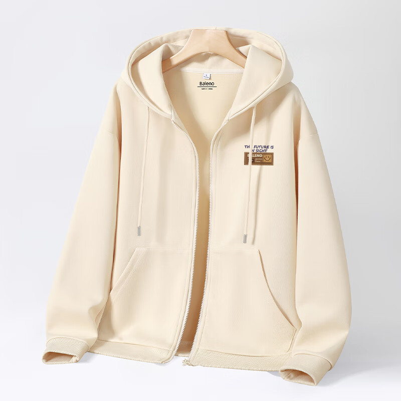 Baleno Hoodie for Men, Spring And Autumn Vintage Versatile Casual Hooded Jacket, Loose Trendy Long-Sleeve Knitted Cardigan Outerwear 5