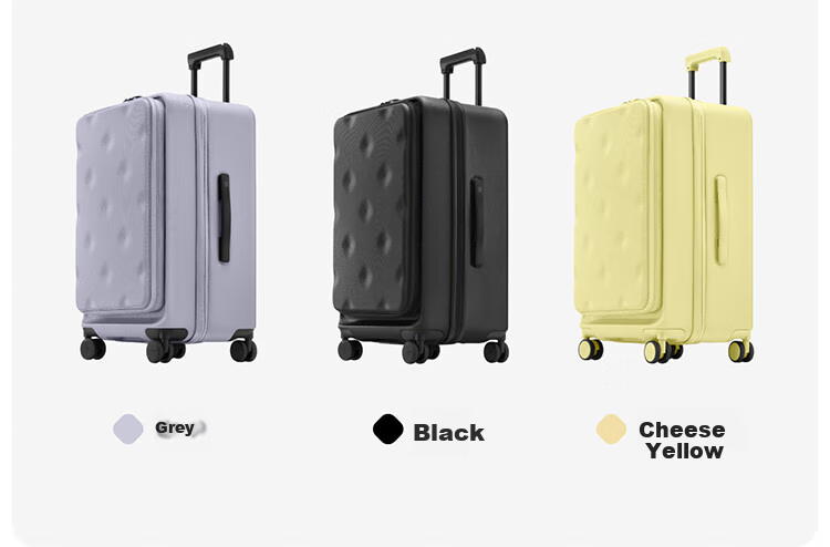 Bromen Bags Large Capacity Suitcase with Side Opening, Trolley Case, Travel Luggage, Password Lock, Celebrity Style, 24-Inch, Purple 26