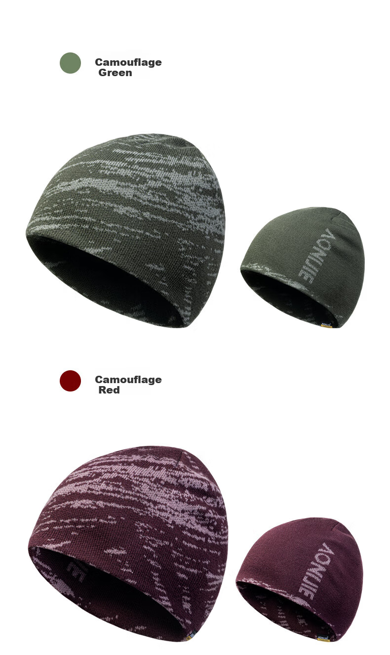 AONIJIE Outdoor Wool Knit Hat, Winter Windproof Cycling Hiking Warm Ski Hat, Cold-Proof Knitted Cap for Wome 8