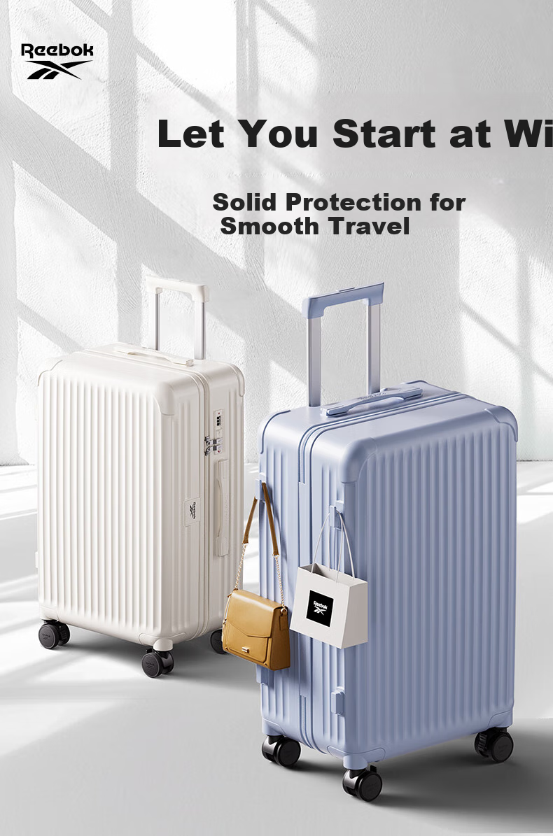 Reebok PC Multifunctional Carry-on Luggage Trolley Case Travel Suitcase with Password Lock 20-inch 1