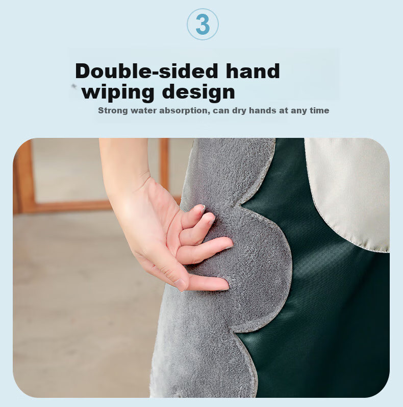 Younuokang [2-Pack] Apron, Kitchen Home Use Waterproof And Oil-Proof, Unisex for Men And Women, Cooking Neck-Hanging Coverall Workwear 5