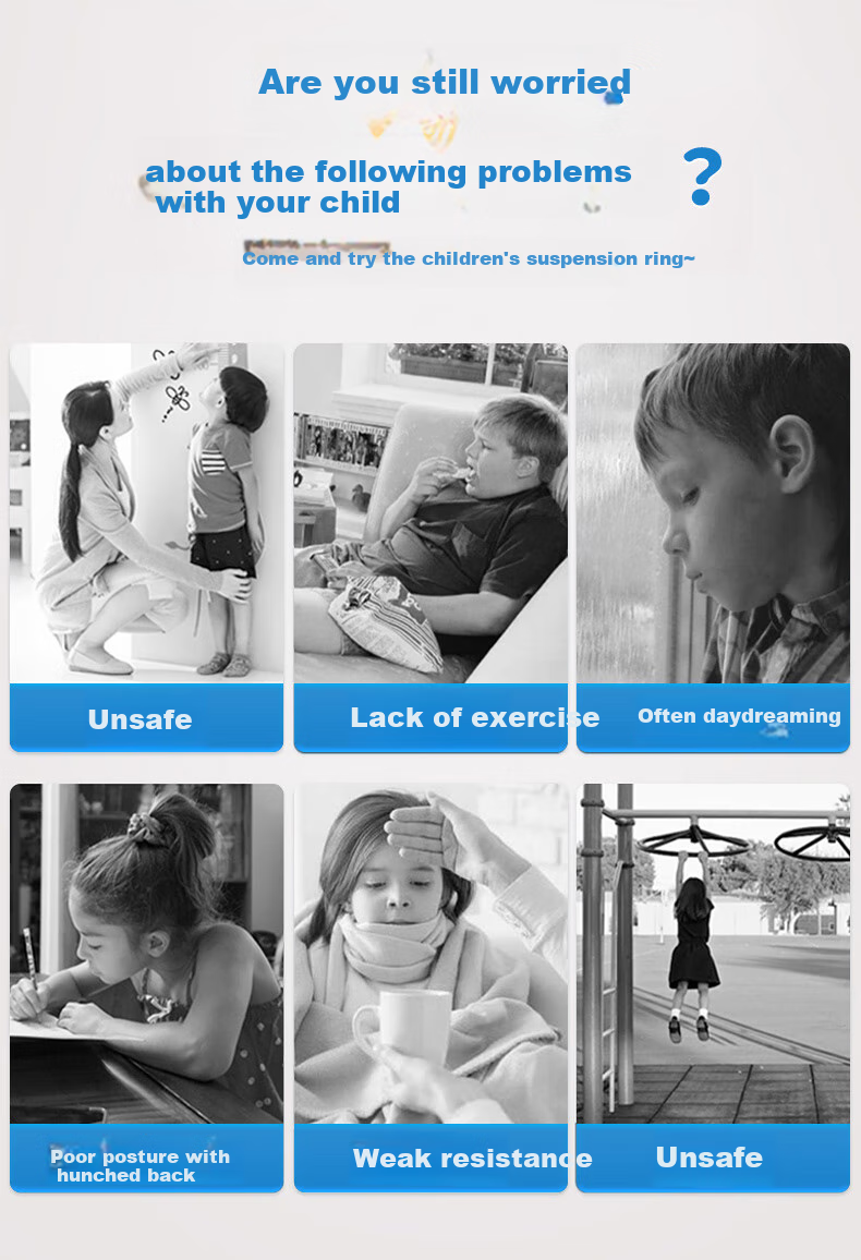 XTEP Children's Home Hanging Ring Exercise Shoulder And Waist Auxiliary Pull-Up Fitness Home Single Bar 3
