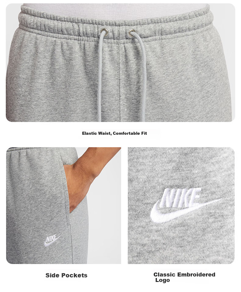 NIKE Men's Knitted Sweatpants Sports Casual Straight Pants HQ4423-010 Black XL 5