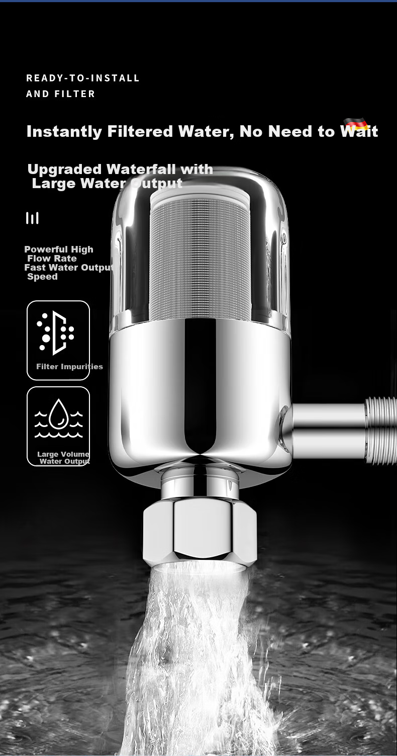 Muvi Electric Water Heater Pre-Filter Washable Toilet Washing Machine Shower Head Tap Water Inlet Anti-Scale Device 7
