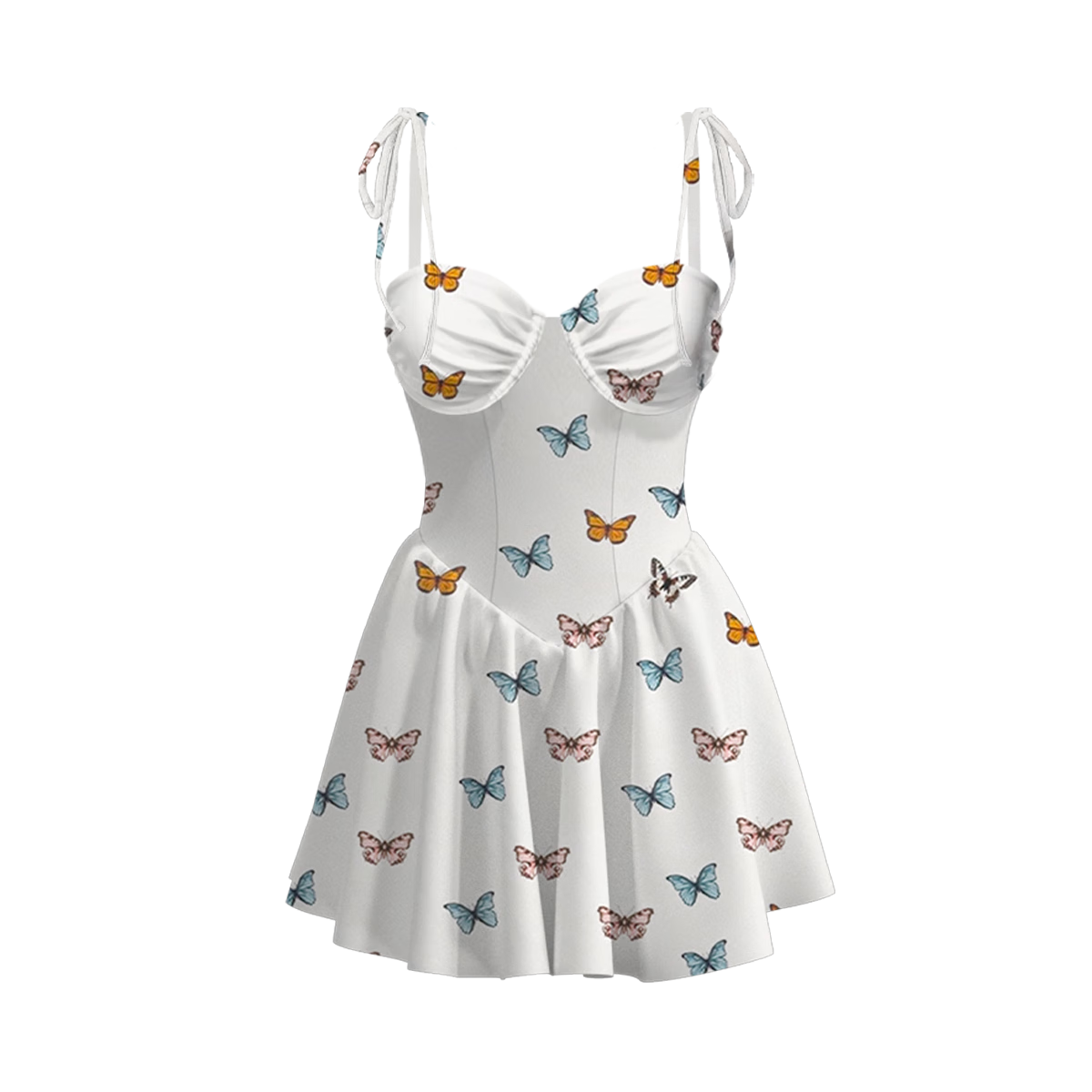 AtlanticBeach 2025 New Popular Butterfly One-Piece Swimsuit for Women Summer High-End Skirt-Style Beach Resort Swimwear