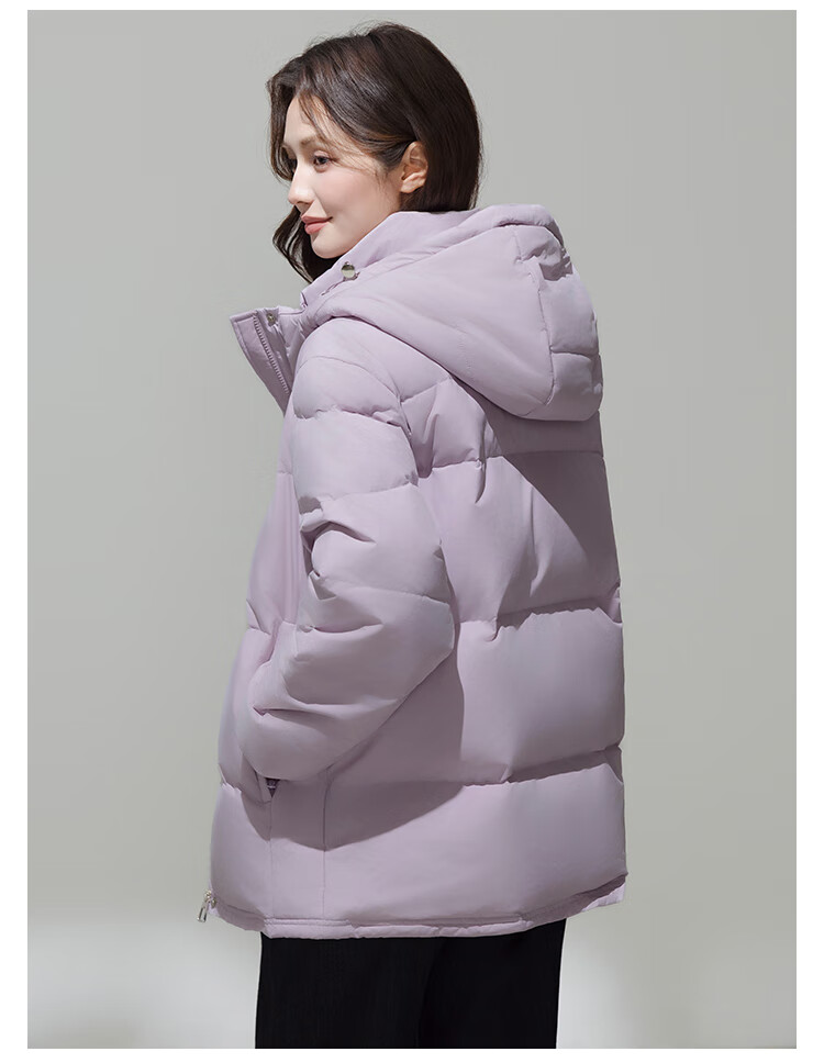 Yalu Women's Short Down Jacket 2026 Winter New Removable Hood Far-Infrared Heat Retention Warm Coat for Petite 31
