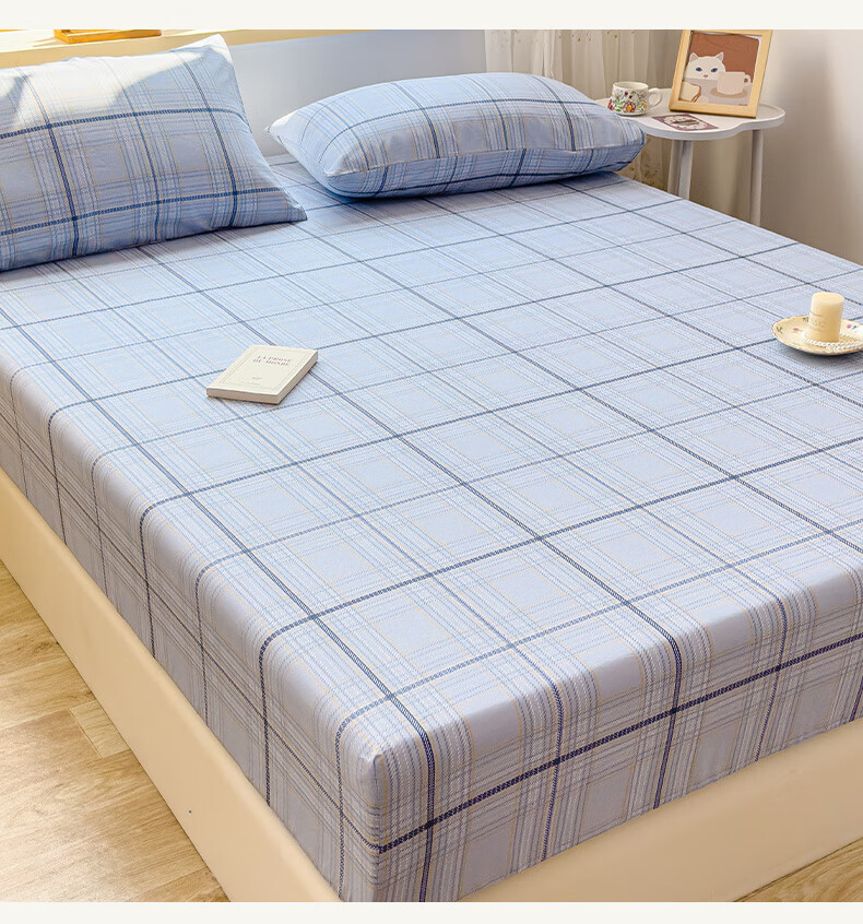 Grace A-Class 100% Cotton Washed Cotton 7A Antibacterial Breathable Fitted Sheet Mattress Protector 1.8m Bed Mando 14