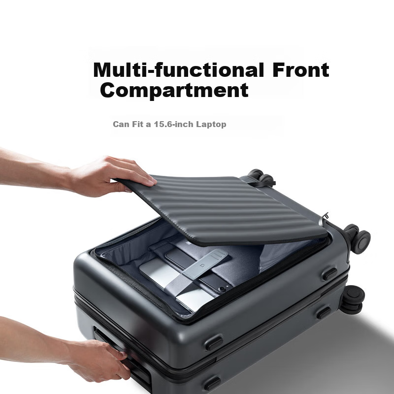 Mijia Xiaomi Luggage, 20-Inch Carry-On Suitcase, Business Travel Case, Front Opening, Password Lock, Graphite Gray