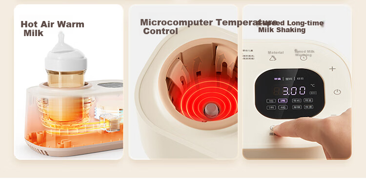 Bear Milk Shaker And Warmer, All-In Baby Automatic No-Water Milk Heating/Insulation/Defrosting Four-In J02E7 8