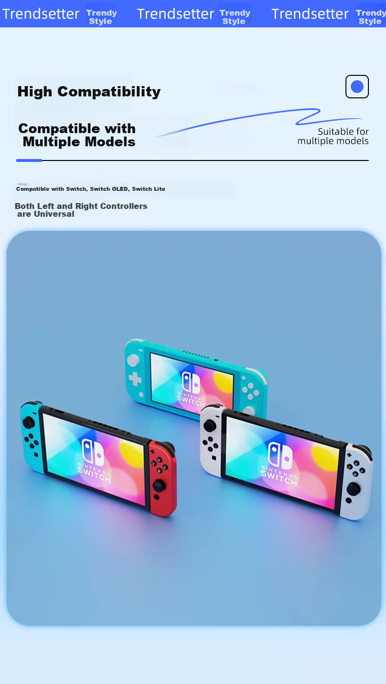 Trendsetter Compatible with Switch Joycon Cable, Accessories, Parts, SL SR Repair Cable, NS Left And Right Joycon, Light Board, Light Strip, Controller Light, Mainboard Side Buttons, Repair Tools 5