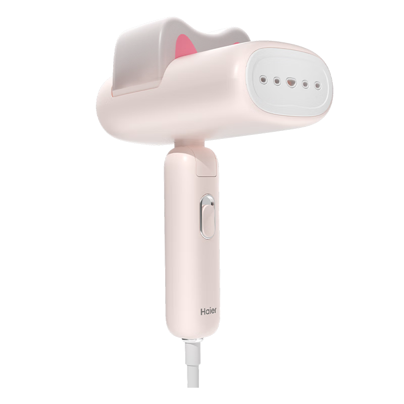 Haier Xiaohonghua Set, Meow Star Handheld Garment Steamer, 23g/min High Steam Output, 120ml Transparent Water Tank, Electric Iron for Home Use, Small Portable Folding Gift, HY-MC1209F