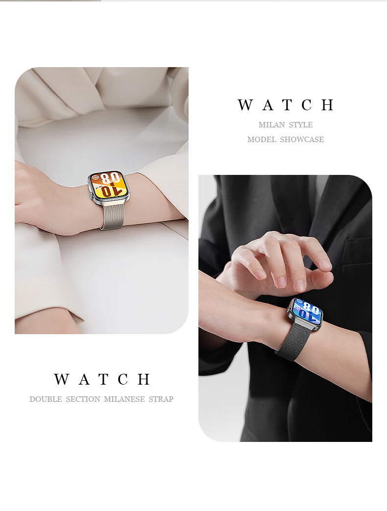 W&P Compatible with Huawei Fit 5 Strap, Milanese Loop for Huawei Watch Fit 5/4/3/4 Pro, New Metal Magnetic Stainless Steel Breathable Watch Band, WP · Starlight Color 10