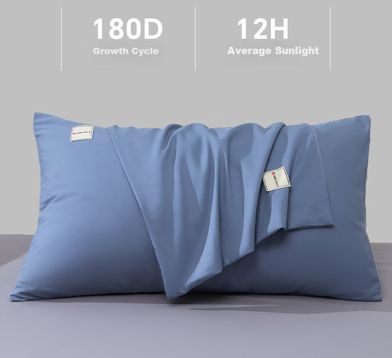 Grace Class A 7A Antibacterial Pure Cotton Xinjiang Cotton Bedding Set of Four Pieces, Duvet Cover 200*230cm, for 1.5/1.8m Bed, Royal Blue + Light Gray 5