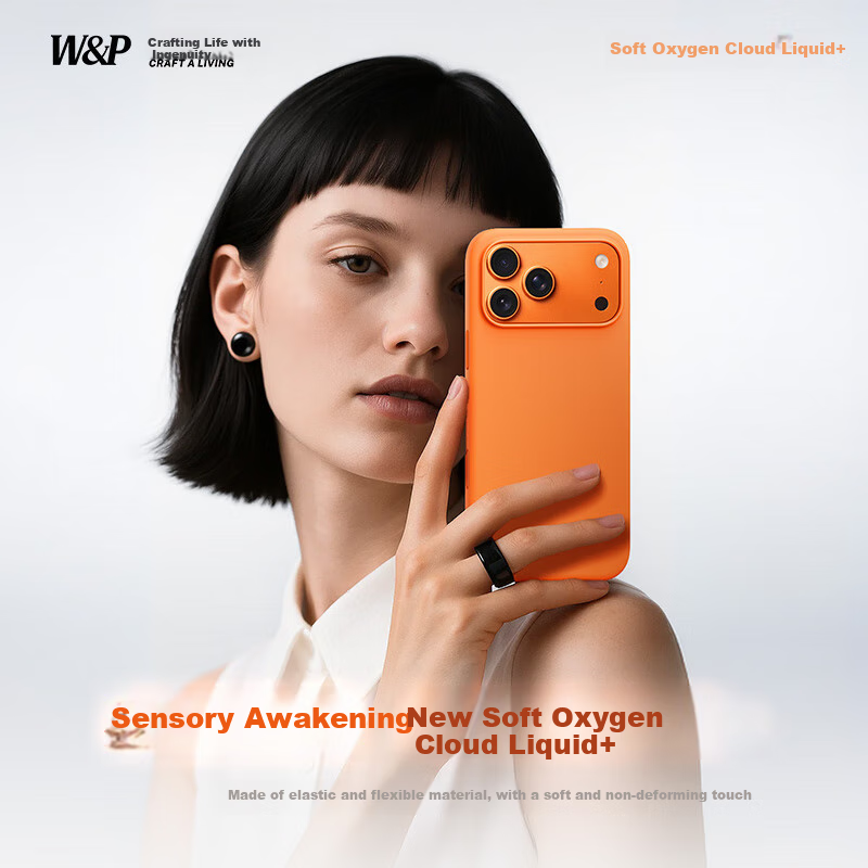 Чехол W&P для Apple iPhone 17 Pro Max, силиконовый, с магнитной зарядкой MagSafe, цвет "Айма Оранж"