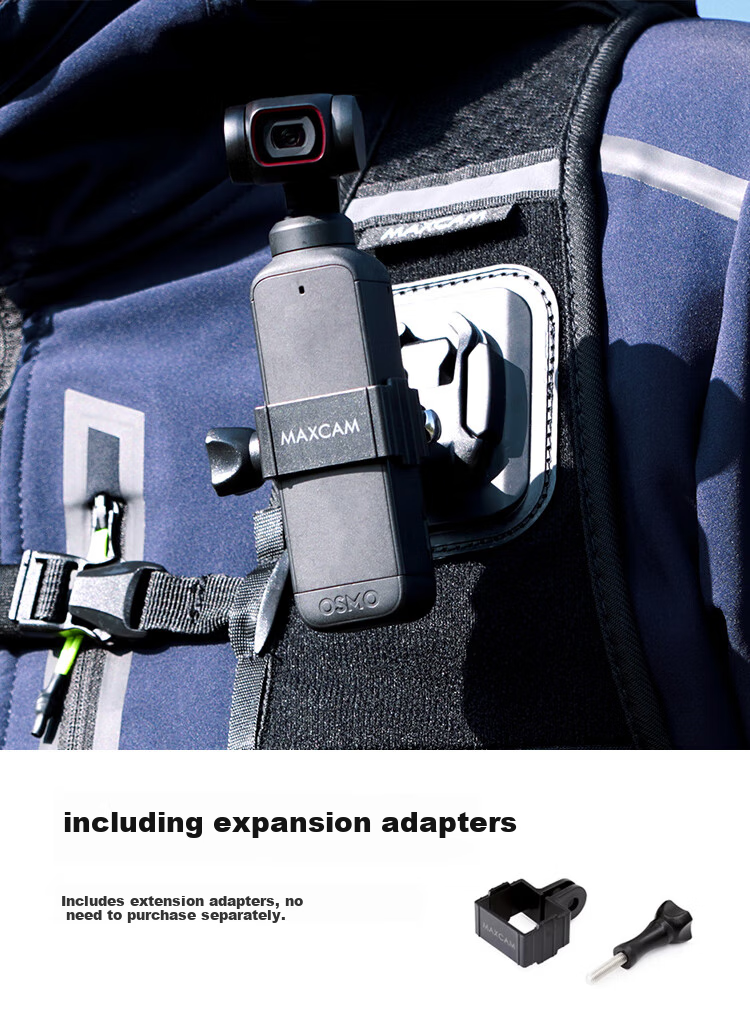 MAXCAM/Maisikamu Suitable for DJI Osmo Pocket 2/1, Camera Mounting Vest for Hiking, Sports, Trekking, Fishing, Photography, Fixed Shoulder And Chest Strap Accessories 3