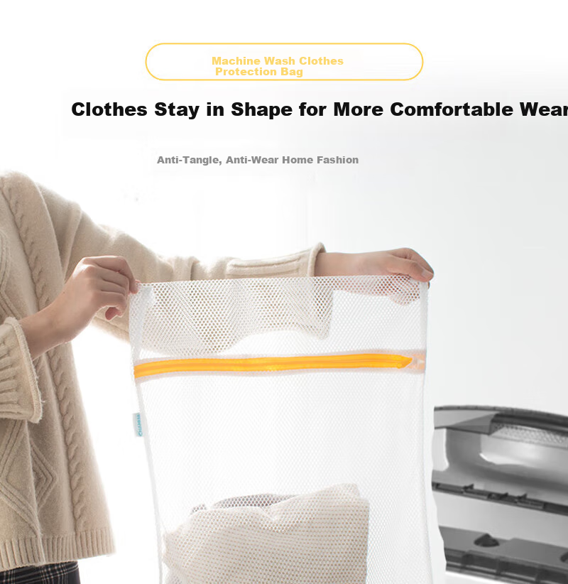 CHAHUA Laundry Bags, Underwear Washing Bags, Bra Cleaning Mesh Bags, 50*60cm, Pack of 3, Anti-Tangling And Wear-Resistant 1