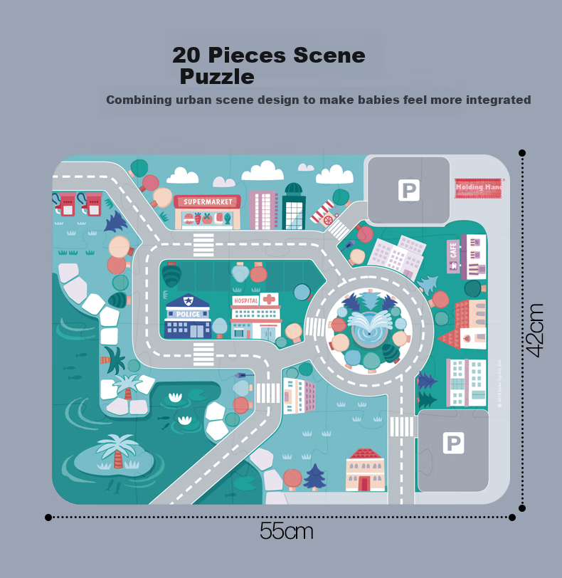 Muwanzi 186-Piece Urban Street View Large Particle Building Blocks, Children's Toy for Boys And Girls, Educational Assembly Set, Bucket-Shaped Holiday Gift 13