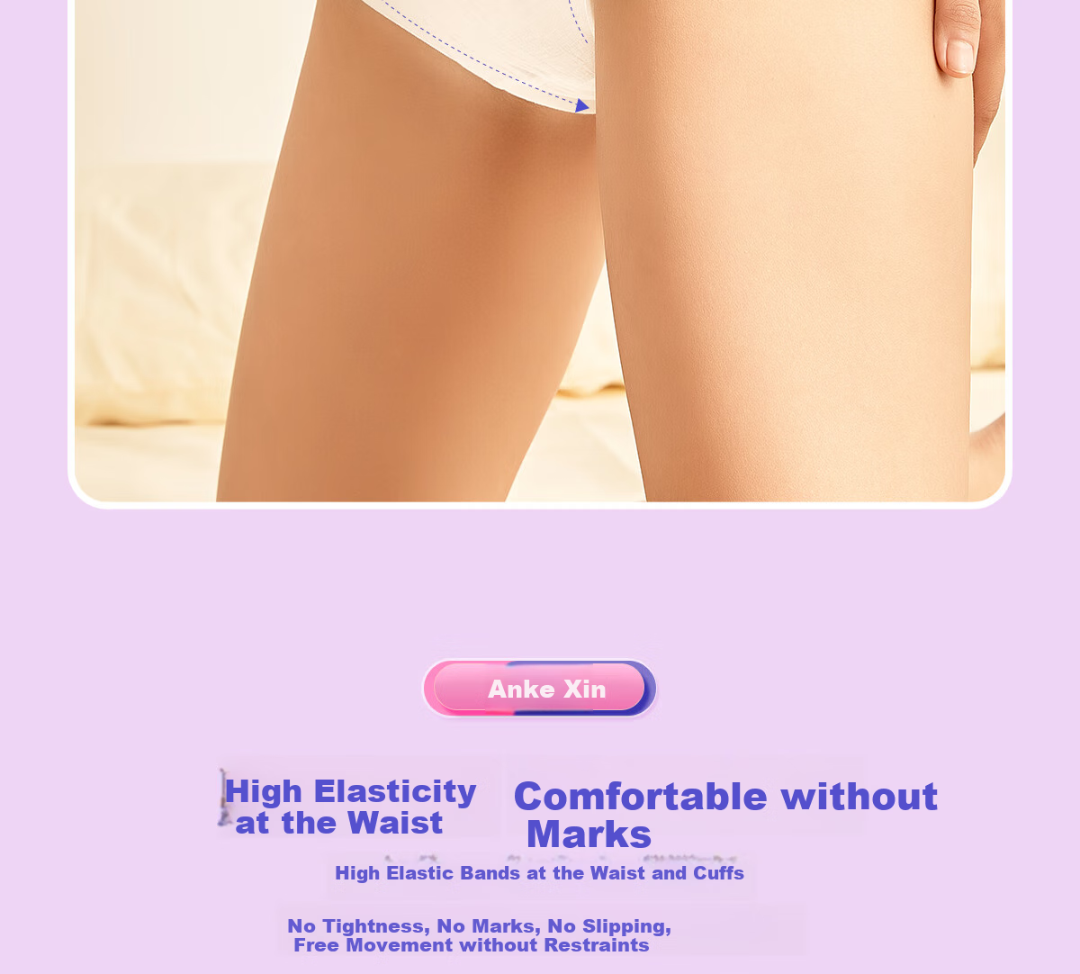 Ankexin Maternity Disposable Underwear for Women, Pure Cotton Sterilized Travel Panties, Individually Wrapped Daily Disposable No-Wash XL Size 15 Pieces 18