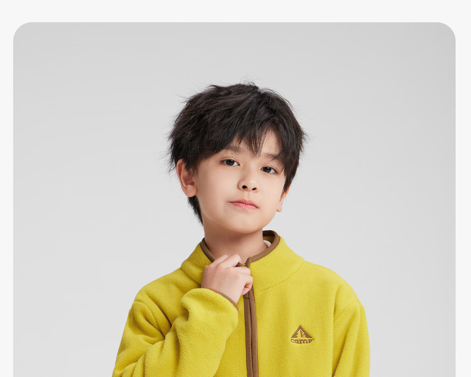 Zuoxi Boys' Fleece Jacket, 2025 New Style Children's Autumn And Winter Wear, Warm Plush Outerwear for Boys, Yellow, Size 150 39